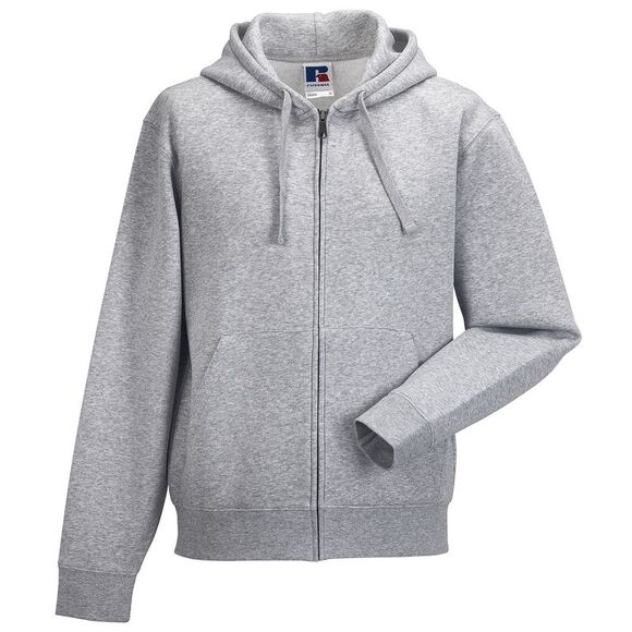 Russell Mens Authentic Full Zip  Sweatshirt / Hoodie XS-3XL / Light Oxford - Picture 2 of 6
